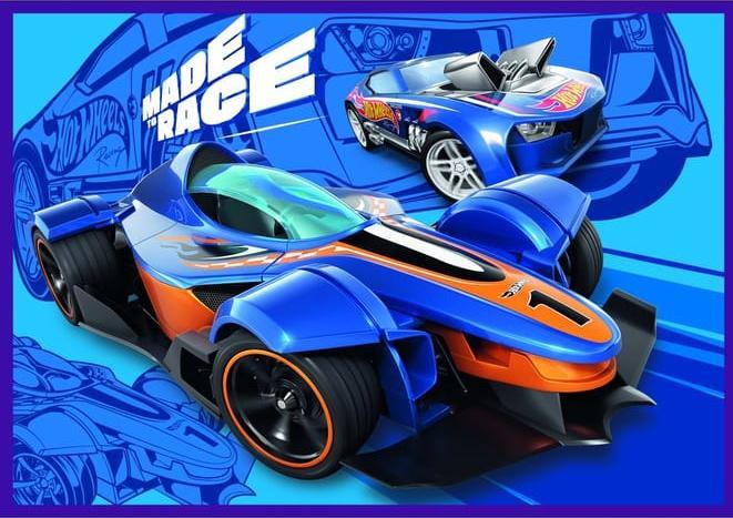 Actual product image Trefl Puzzle 4 x 250 - Mattel Hot Wheels (250 pieces)