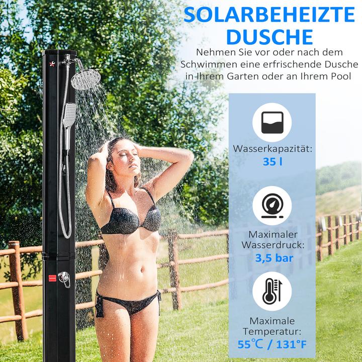 Produktbild Outsunny Solardusche mit Solartriebenfunktion