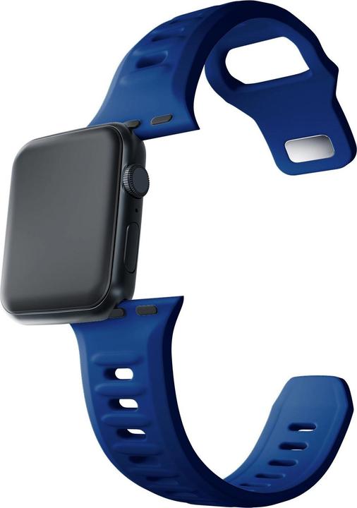Actual product image 3MK Silicone Watch Strap Niebieski/Blue dla Apple Watch 42/44/45/49mm (Silicone, Stainless steel, 3, 4, 9, Extremist)