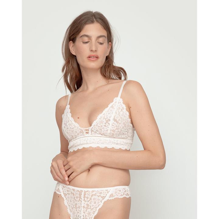 Actual product image La Redoute Collections Bügelloser Triangel-BH aus Spitze (75 D)