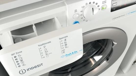 Immagine prodotto Indesit BWSE 71295X WSV UE Lavatrice a carica frontale, Classe energetica B, Capacità 7 kg, Bianco (7 kg, A sinistra, Spina UE)
