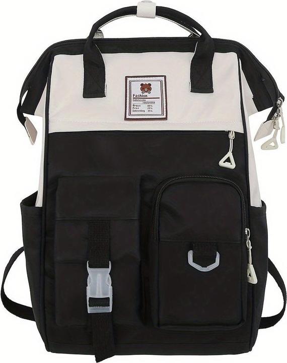 Produktbild Only-Bags.Store Style Schulrucksack, grosse Kapazität Colorblock täglichen Gebrauch Schule Rucksack