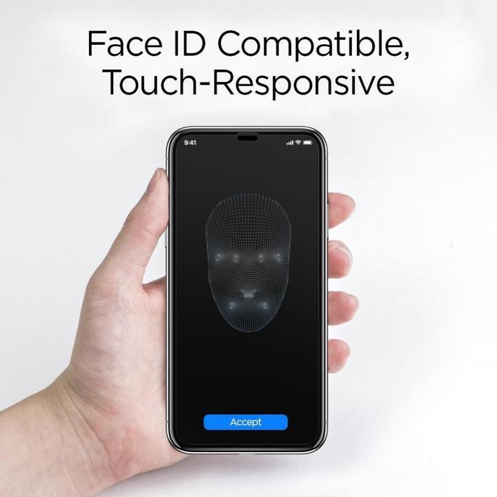 Image du produit Spigen Verre Tempéré Fc 2-Pack Iphone 11 Pro Noir (2 pièce(s), Apple iPhone XS, Apple iPhone 11 Pro, Apple iPhone X)
