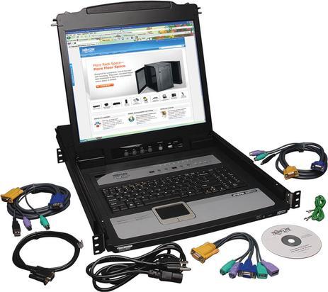 Image du produit Eaton TIPPLITE NetDirector 8-Port 1U Rack-Mount Console KVM Switch with 48,26cm 19Zoll LCD and IP Re
