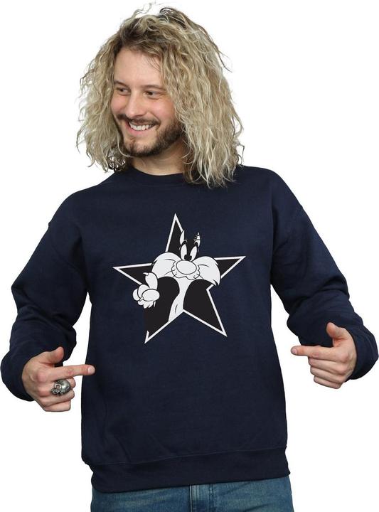 Produktbild Looney Tunes Sylvester Mono Star Sweatshirt (L)