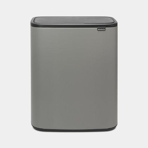 Image du produit Brabantia Poubelle de recyclage Bo Touch Bin 60 litres, Mineral Concrete Grey (60 l)