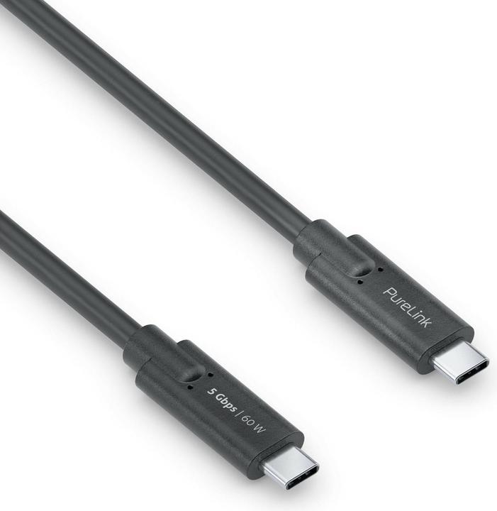 Purelink USB 3.1-Kabel (Gen 1) USB C - USB C 1 m Schwarz (1 m, USB 3.1, USB 3.0)