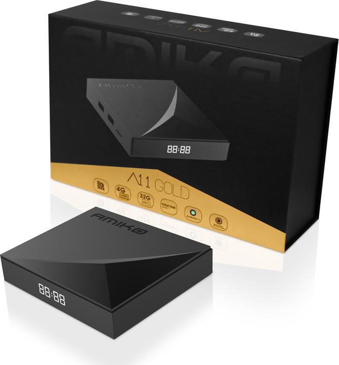 Produktbild Amiko A11 Gold 4K Android OTT Media Streamer (32 GB, Android 11)
