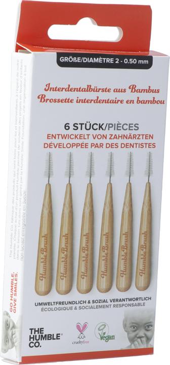 Actual product image The Humble Co. Interdental brushes 0.50 mm red 6 pieces (6 x, 0.50 mm)