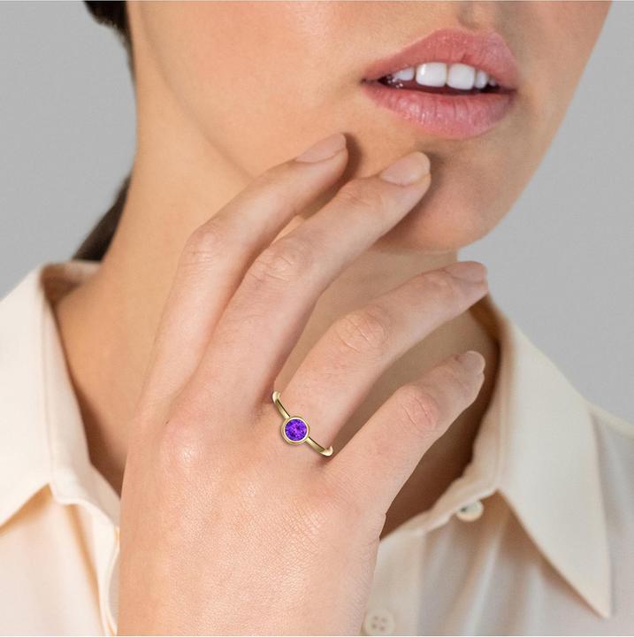 Produktbild Glanzstücke München Damen Sterling Silber Amethyst gelbgold - 28681 (52, 925 Silber)