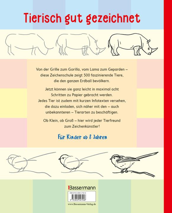 Produktbild Ich kann 500 Tiere zeichnen. Die Zeichenschule für Kinder ab 8 Jahren