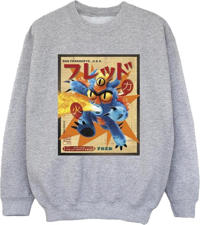 Actual product image Disney Boys Big Hero 6 Baymax Fred Newspaper Sweatshirt (140, 146)