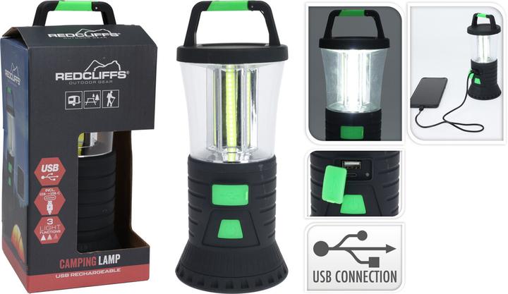 Actual product image Redcliffs Camping lamp rubberised - USB-C charging