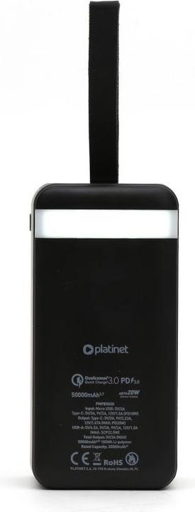 Actual product image Platinet Powerbank LED display black (50000 mAh, 22 W, 22 Wh)