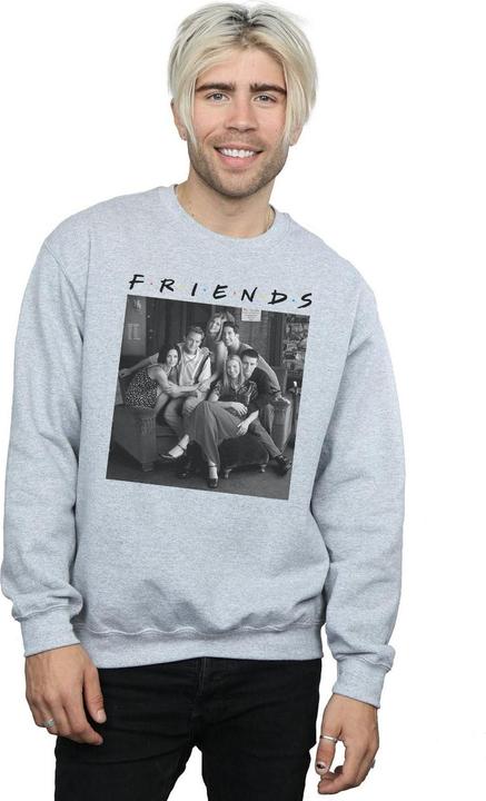 Actual product image Friends Mens Black And White Photo Sweatshirt (L)