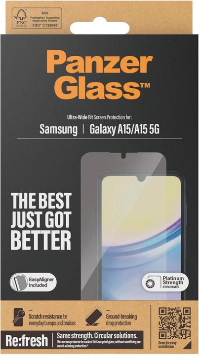Immagine prodotto PanzerGlass Ultra-Wide Fit (1 Pezzo/i, Samsung Galaxy A15 5G)