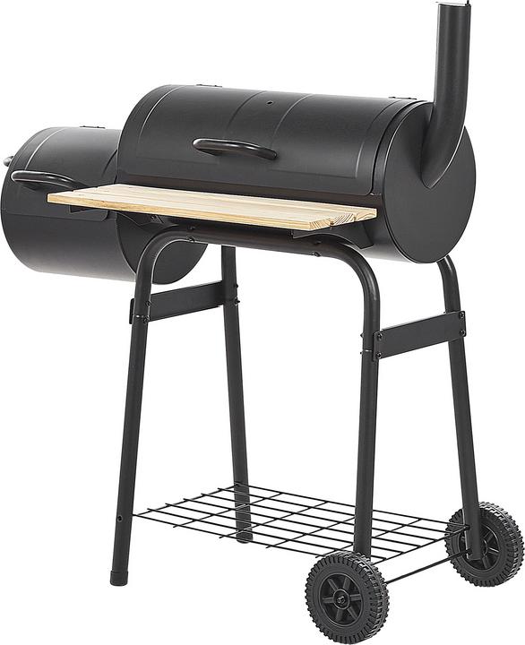 Actual product image Beliani Charcoal grill with smokehouse black rollable SATAH (31 cm)