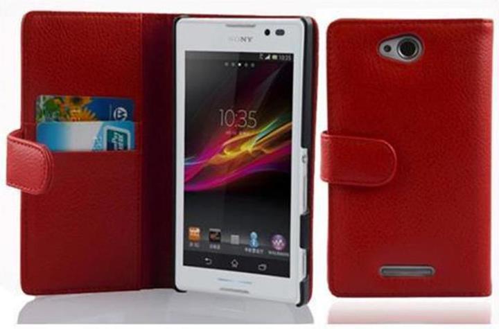 Actual product image Cadorabo Book with structure cover (Sony Xperia C)