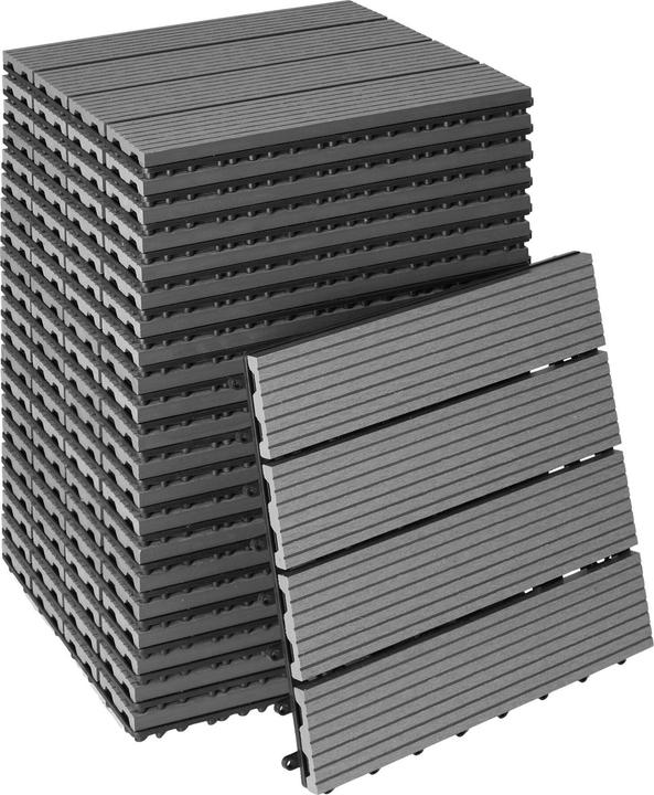 Image du produit tectake Set Terrassenfliesen (22 x, 31 x 31 cm)