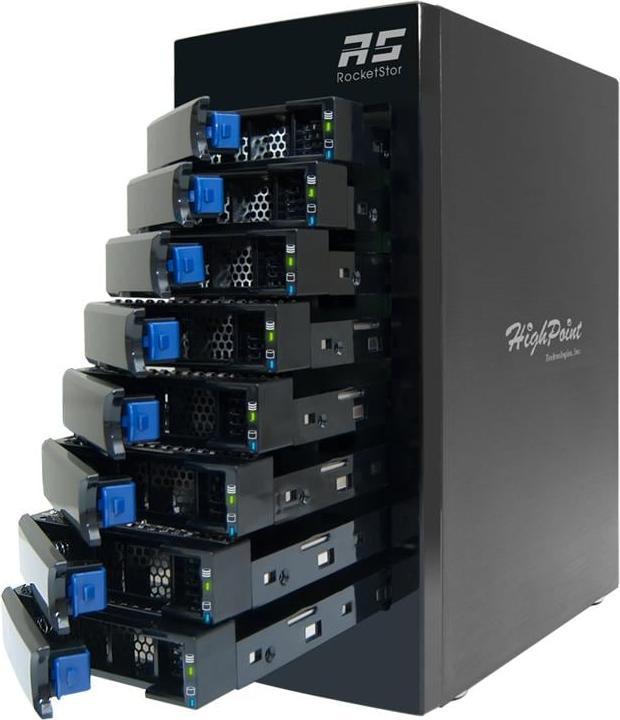 Produktbild HighPoint RocketStor 6418AS - Festplatten-Array - 8 Schächte (SATA-600 / SAS-2) (2.5", 3.5")