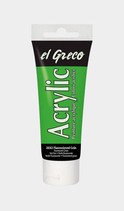 Produktbild Kreul el Greco Acrylic (Fluoreszierend Grün, 75 ml)