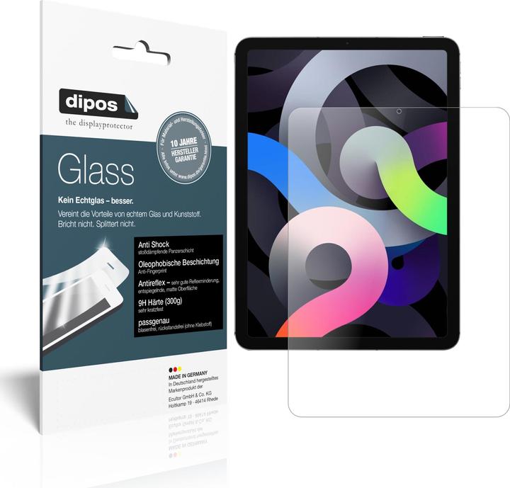 Dipos Displayschutz Anti Shock (2 Stück, iPad Air 2020 (4. Gen), iPad Air 2022 (5. Gen))