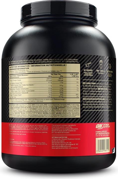 Immagine prodotto Optimum Nutrition Gold Standard (Cioccolato Latte Estremo, Cioccolato, Cioccolato al latte, 1 pz., 2273 g)
