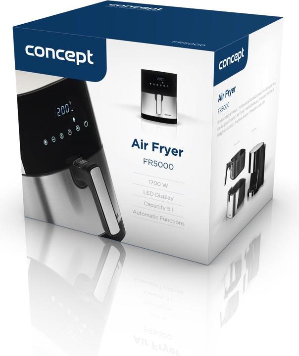 Immagine prodotto Concept FR5000 Friggitrice profonda una/una friggitrice ad aria calda, acciaio satinato