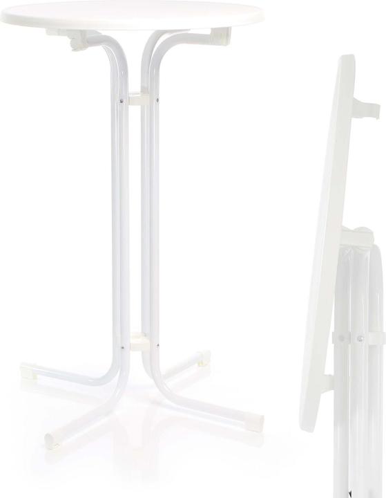 Immagine prodotto Wiltec Tavolo bistrot pieghevole Toboli bianco Ø 80 cm tavolo alto tavolo bar tavolo festa rotondo