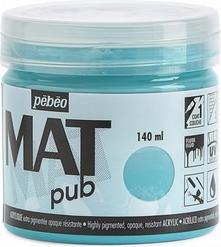 Actual product image Pebeo Acrylic Mat Pub (Turquoise blue, 140 ml)