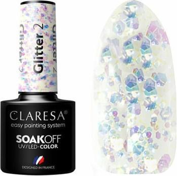 Claresa Gel pailleté Soak Off Uv/Led anglais 2 5G (2.50 ml)