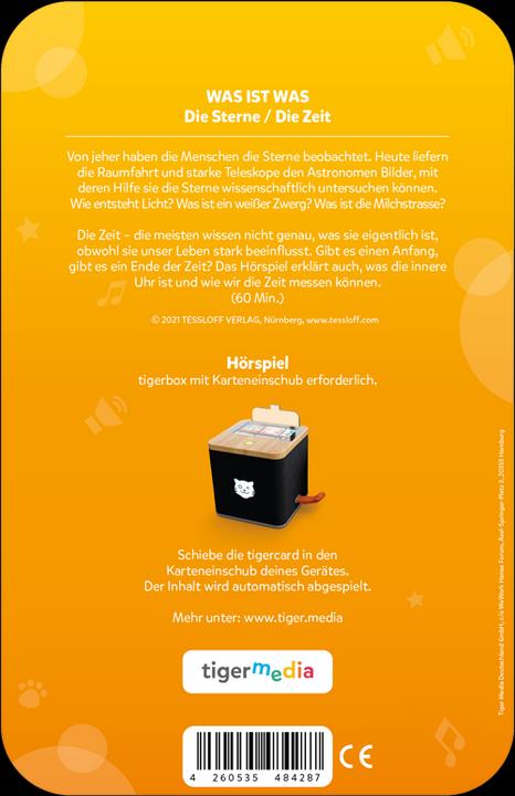 Image du produit Tigermedia Tigercard- Ce qui est quoi : Les étoiles/ Le temps (Allemand)