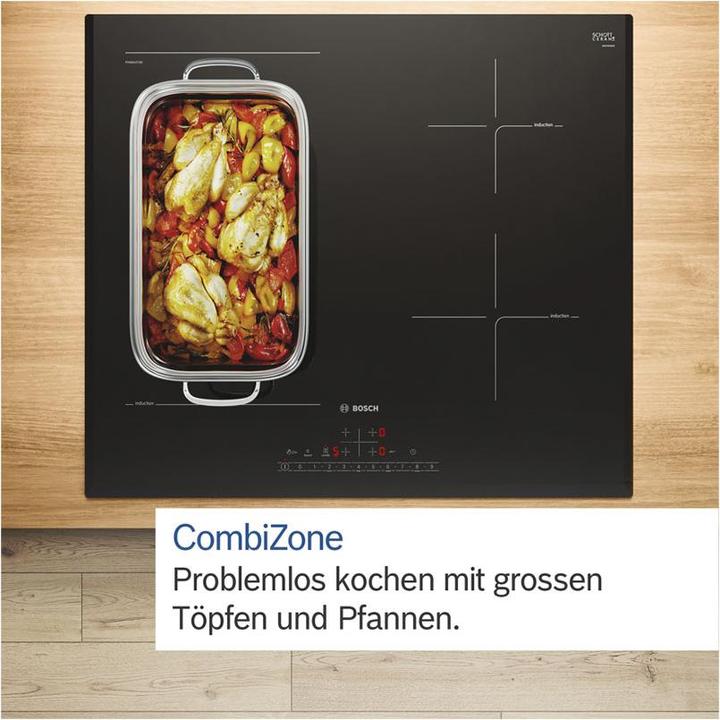Actual product image Bosch Hausgeräte Series 6, Induction hob, 80 cm, Black, Frameless surface-mounted, PVS831HC1E