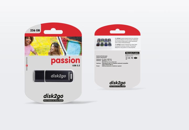 Image du produit Disk2go Passion (256 Go, USB 3.0, USB-A)