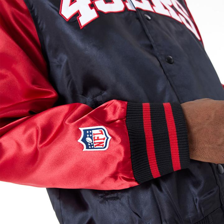 Produktbild New Era Varsity Satin Bomber Jacke San Francisco 49ers - S (S)