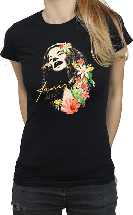 Immagine prodotto Janis Joplin Floral Pattern Maglietta Donna (XXL)