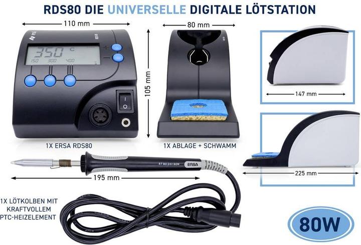 Actual product image Kurtz Ersa Soldering station digital 80 W RDS 80