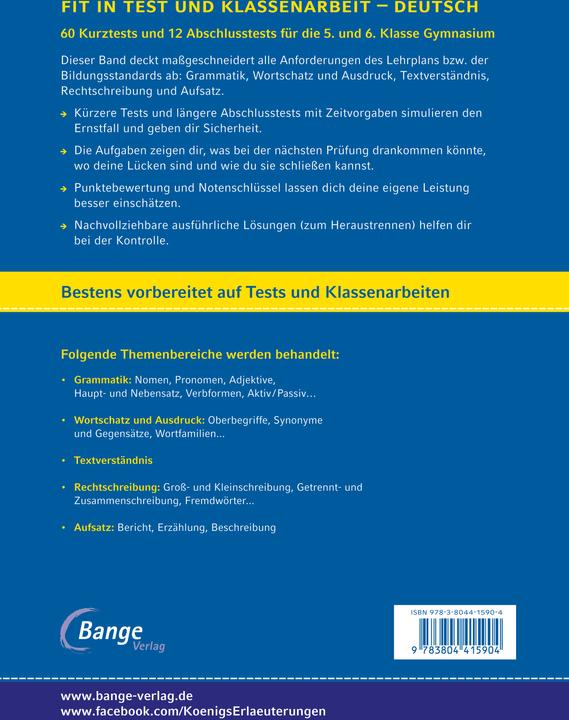 Energy Label Fit in Test und Klassenarbeit Deutsch 5./6. SJ. (German, Peter Sweet, 2018)