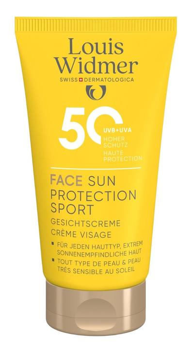 Widmer Louis Face Sun Protection Sport LSF50 ohne Parfum 50 ml (Sonnencreme Gesicht, SPF 50, 50 ml)