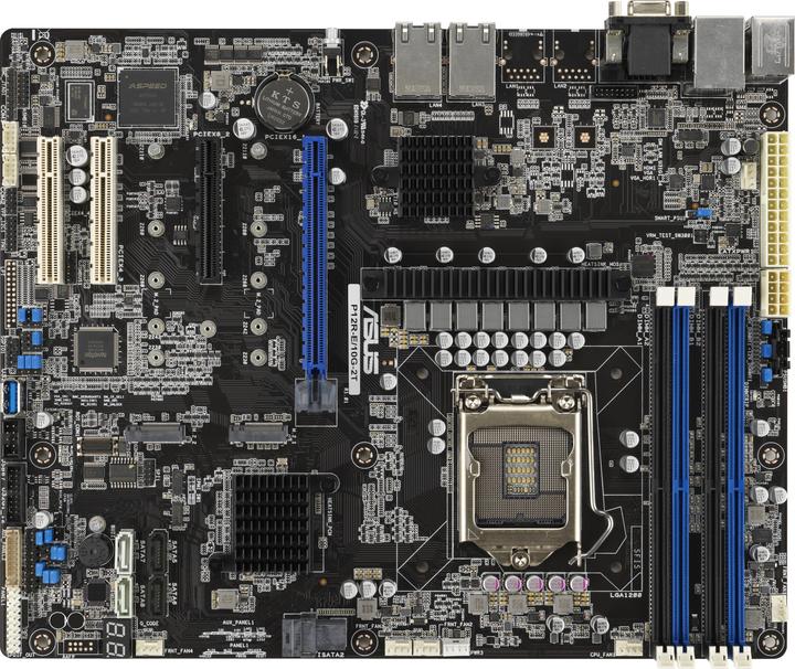 Immagine prodotto ASUS P12R-E/10G-2T LGA1200 ATX Server MB 4xDDR4 2xM.2 8xSATA (LGA 1200, Intel C256, ATX)