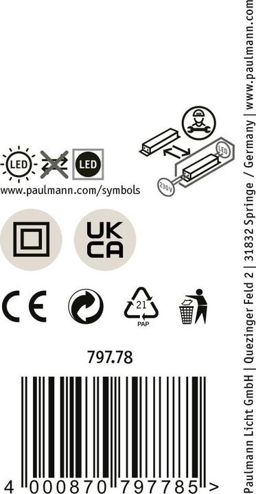 Actual product image Paulmann Lamps Puric Pane Zigbee (2050 lm)