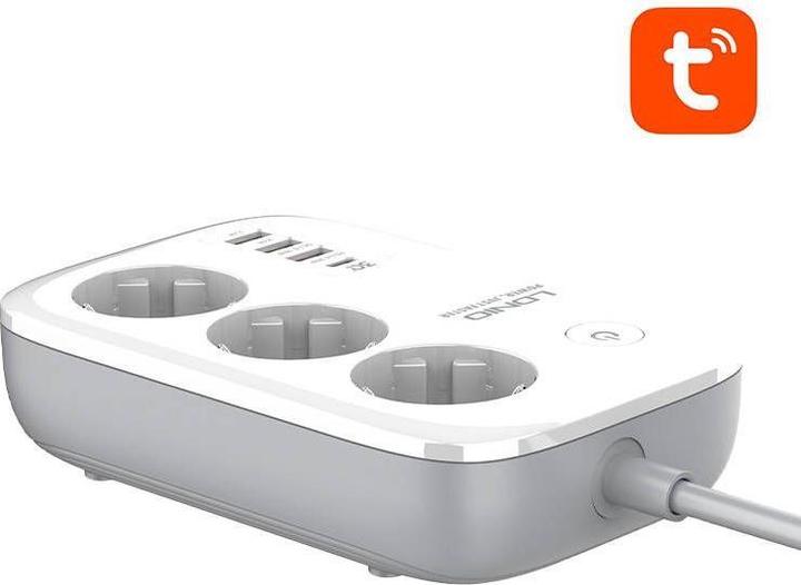 Actual product image Ldnio Smart Wi-Fi power strip SEW3452, Tuya (white)