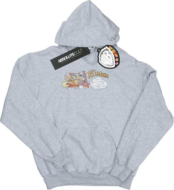 The Flintstones Family Car Distressed Kapuzenpullover