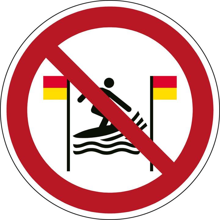 Immagine prodotto Brady Cartello di sicurezza ISO - Nessuna navigazione tra le bandiere rosse e gialle