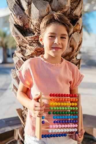 Actual product image Activity Board Beech arithmetic frame for primary school pupils / 100 wooden arithmetic board / colourful balls