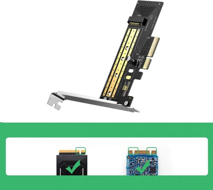 Image du produit Ugreen Carte adaptateur M.2 NVME SSD vers PCIe Express 3.0 x4