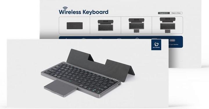Actual product image Dux Ducis OK Series Wireless Bluetooth Keyboard with Touchpad - Black (US, Various)