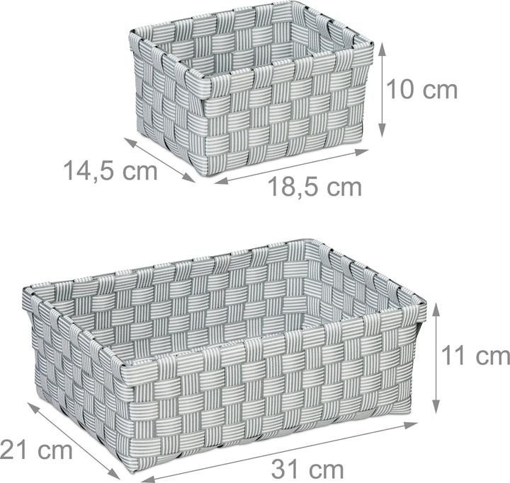 Actual product image Relaxdays 3x storage basket (1 x, 31 x 21 x 11 cm)