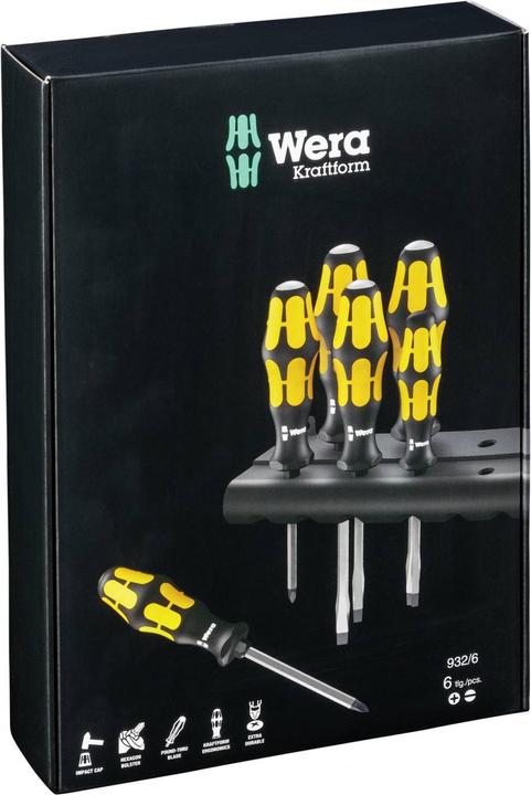 Image du produit Wera 932/6 Rack (Vis fendues, Recouvrement cruciforme Phillipps (PH))