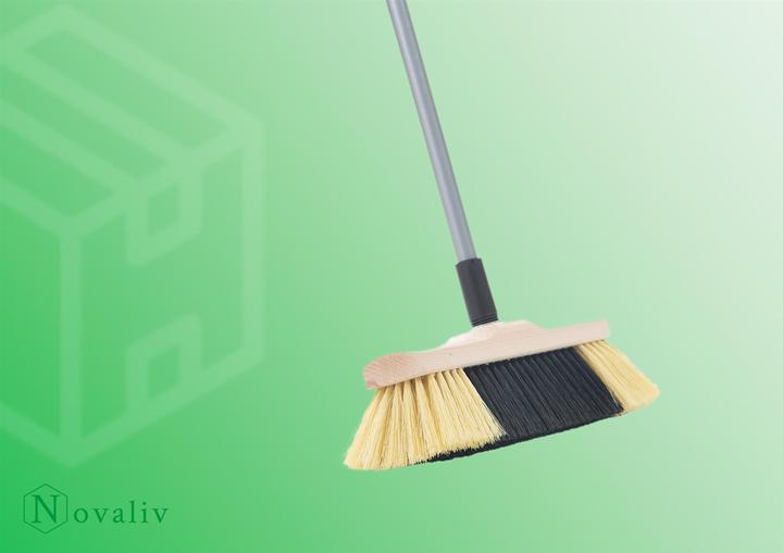 Immagine prodotto Novaliv 1x Scopa per interni con manico I Setole sintetiche fini I Scopa a mano in legno I Manico (1 pz.)